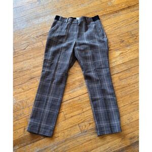 H&M Black/Brown Plaid Pull On‎ Slacks - Size 10